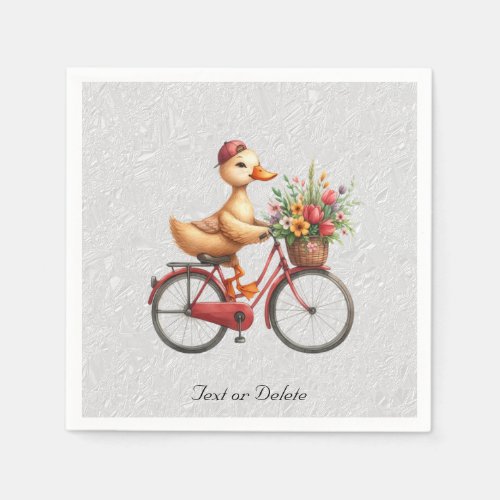 Floral Bicycle Duck Napkins