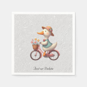 Floral Bicycle Duck Napkins