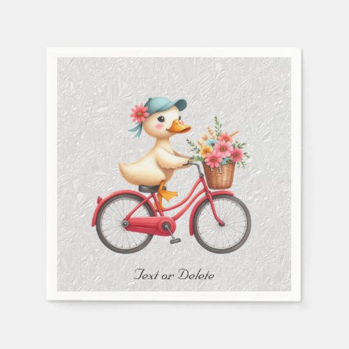 Floral Bicycle Duck Napkins