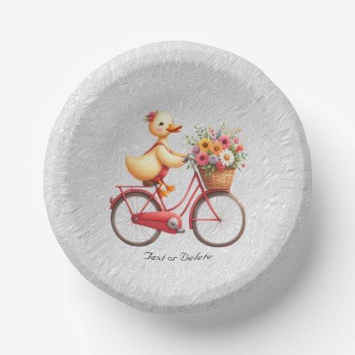 Floral Bicycle Duck Paper Bowl
