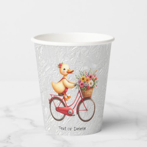 Floral Bicycle Duck Paper Cups