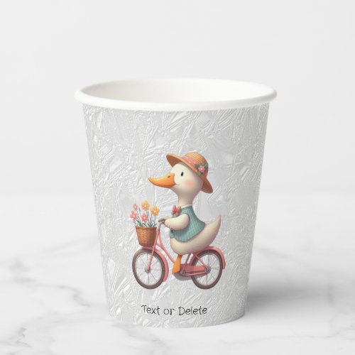 Floral Bicycle Duck Paper Cups