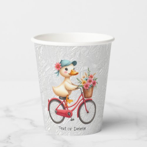 Floral Bicycle Duck Paper Cups