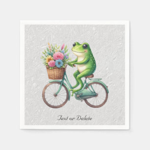 Floral Bicycle Frog Napkins