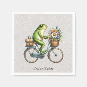 Floral Bicycle Frog Napkins