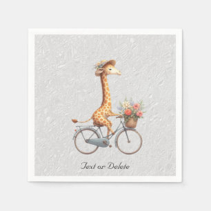 Floral Bicycle Giraffe Napkins