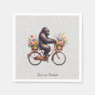 Floral Bicycle Gorilla Napkins