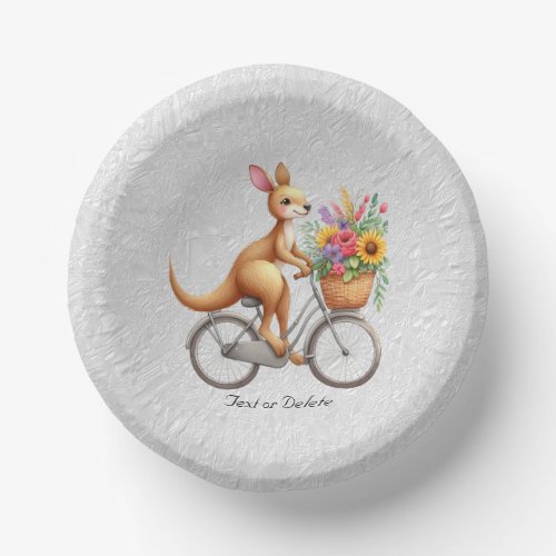 Floral Bicycle Kangaroo Paper Bowl