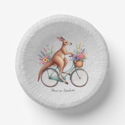 Floral Bicycle Kangaroo Paper Bowl