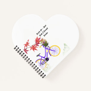Floral Bicycle Motivation Design Notebook