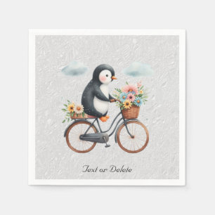 Floral Bicycle Penguin Napkins