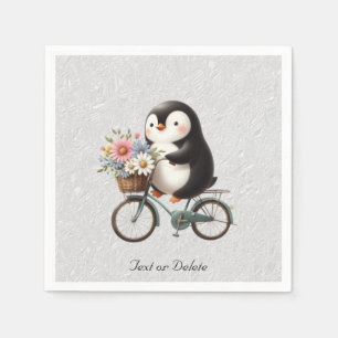 Floral Bicycle Penguin Napkins