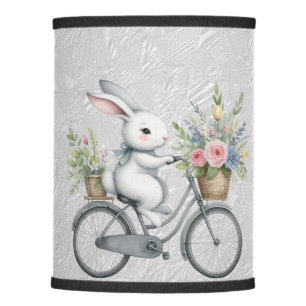 Floral Bicycle Rabbit Lamp Shade