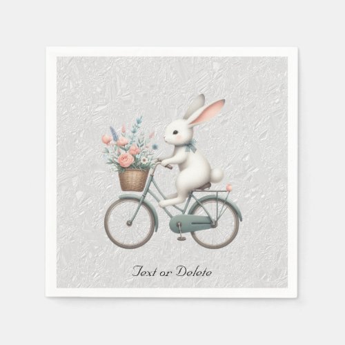 Floral Bicycle Rabbit Napkins