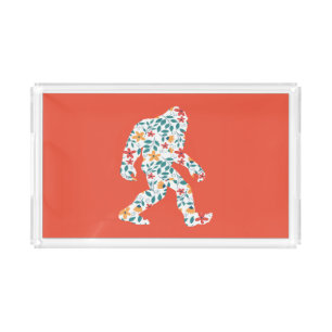 FLORAL BIGFOOT ACRYLIC TRAY