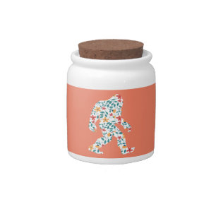 FLORAL BIGFOOT CANDY JAR