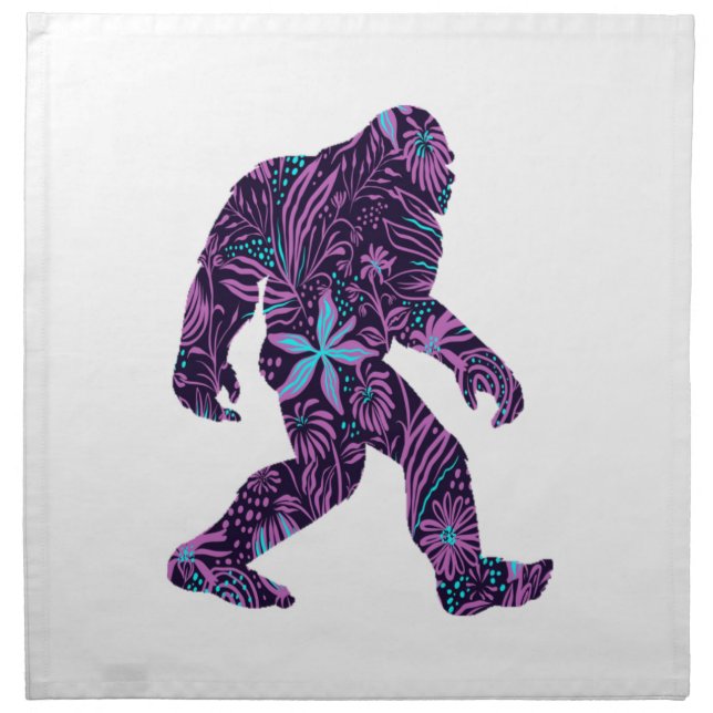 FLORAL BIGFOOT   CLOTH NAPKIN (Front)