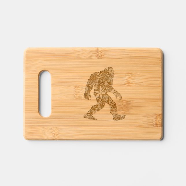 FLORAL BIGFOOT    ENGRAVED CUTTING BOARD (Front)