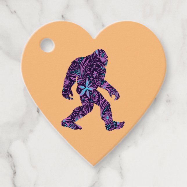 FLORAL BIGFOOT         FAVOR TAGS (Front)