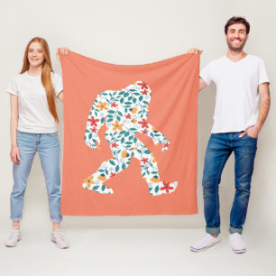 FLORAL BIGFOOT FLEECE BLANKET