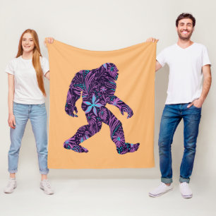 FLORAL BIGFOOT FLEECE BLANKET