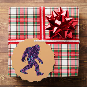 FLORAL BIGFOOT ORNAMENT CARD