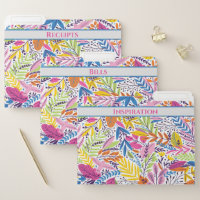 Floral Bill Recipts Office Organization