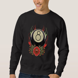 Floral Billiards For Men Women Billiard Pool Playe Sweatshirt