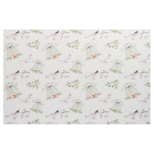 Floral Bird Cage Fabric