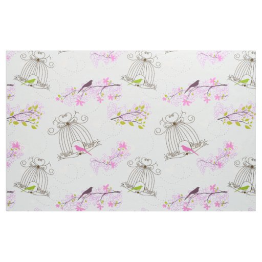 Floral Bird Cage Fabric 2