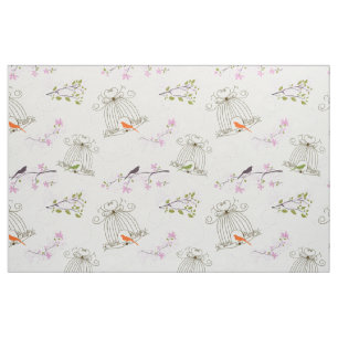 Floral Bird Cage Fabric 2