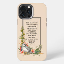 Floral Bird iPhone Case w/ Sanderson quote