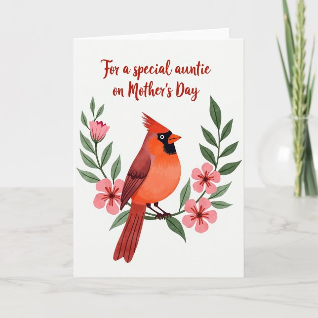 Floral Bird Mothers Day Art Card (Front)