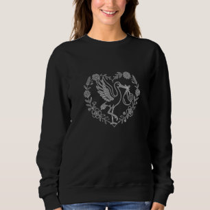 Floral Bird Nurse Life Design Sweatshirt