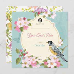 Floral/Bird Save The Date