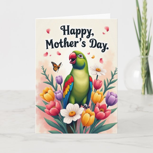 Floral Bird Springtime Card (Front)