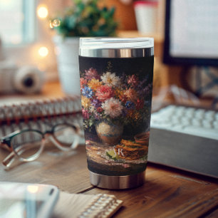 Floral Birria Still Life Monogram Insulated Tumbler
