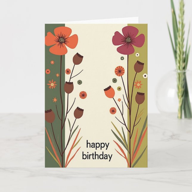 Floral Birthday Art Card (Front)
