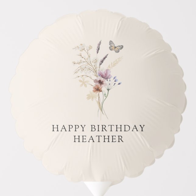 Floral Birthday Balloon (Front)
