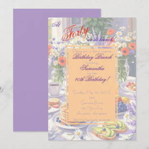 Floral Birthday Brunch Invitation