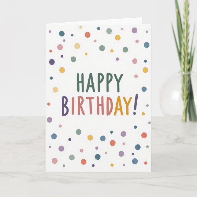 Floral Birthday Bubbles Card (Front)