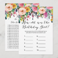Floral Birthday Games x2 - phone game | who knows