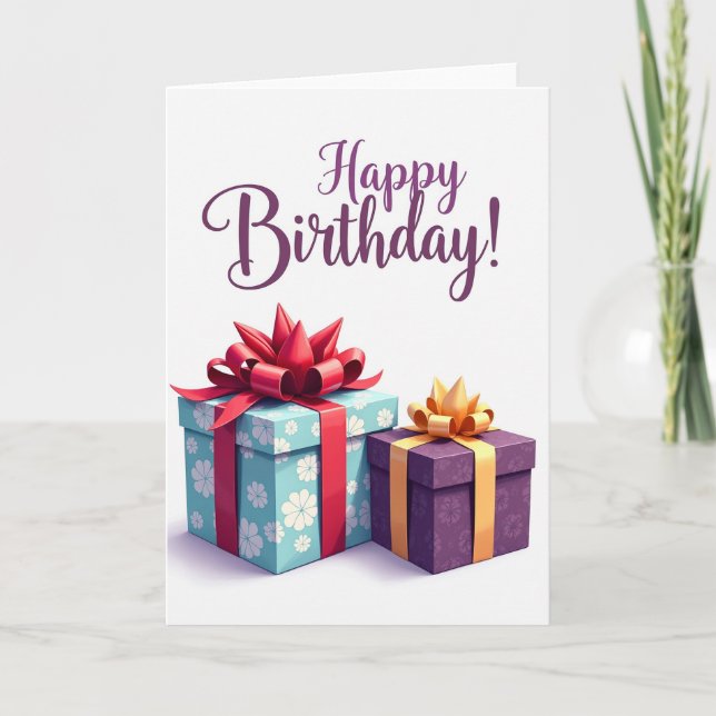 Floral Birthday Gift Card (Front)
