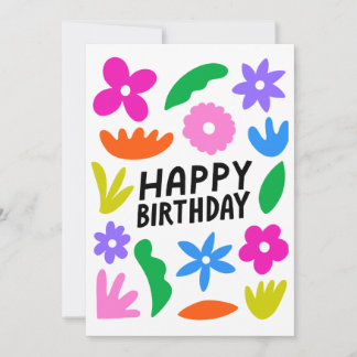Floral Birthday Holiday Card
