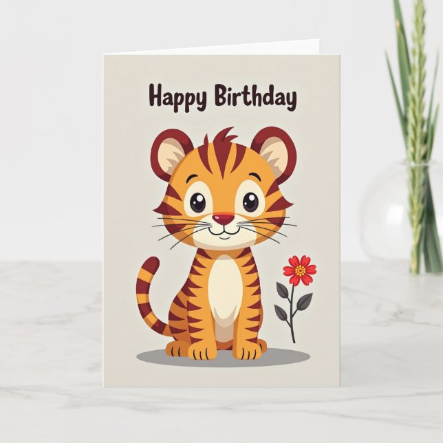 Floral Birthday Illustration Card (Front)