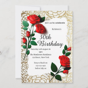 Floral Birthday Invitation