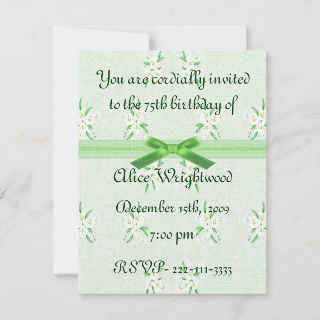 Floral Birthday Invitation (Front)