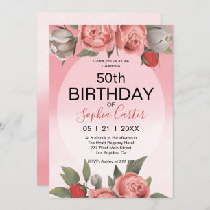 Floral Birthday Invitation