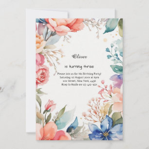 Floral Birthday Invitation