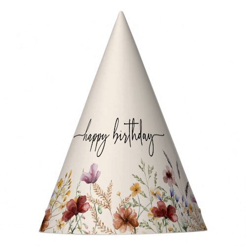 Floral Birthday Party Hat